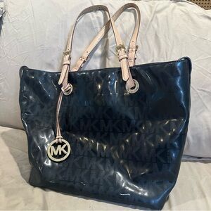 Michael Kors Glossy Black Tote